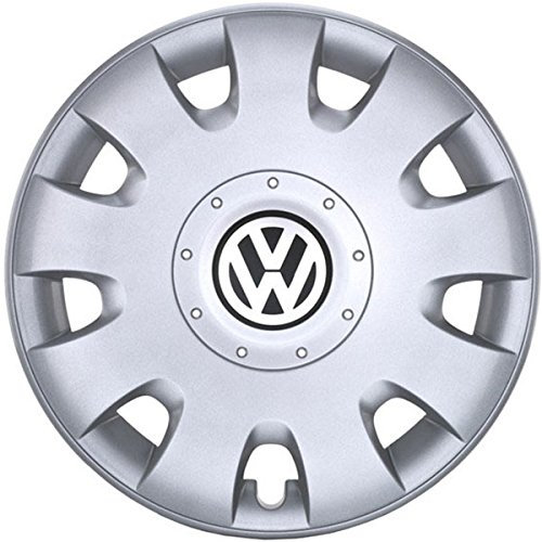Volkswagen 1t0071455 Rueda Juego de tapacubos, Color Plateado, 15 Pulgadas