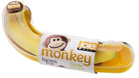 Joie Monkey Banana Pod Storage Container – Durable Banana Holder for Lunch Boxes & Travel, BPA-Free & Dishwasher Safe, Yellow