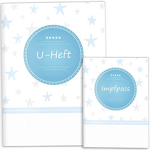 OLGS U-Heft und Impfpasshüllen Set | Untersuchungsheft Hülle & Impfpasshülle schöne Jungen Geschenkidee | Babygeschenk (U-Heft Set ohne Personalisierung, ohne Motiv)