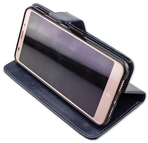caseroxx Bookstyle Handytasche für Echo Horizon Lite/Horizon Lite + in blau – Klapphülle mit Kreditkartenfächern, Magnetverschluss, Standfunktion & Rundumschutz für Display und Gehäuse
