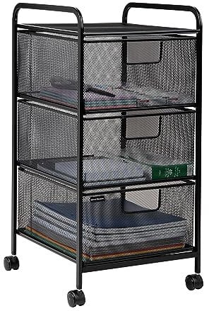 Mind Reader Metal Mesh, 12.75 L x 13.25 W x 25 H, Black