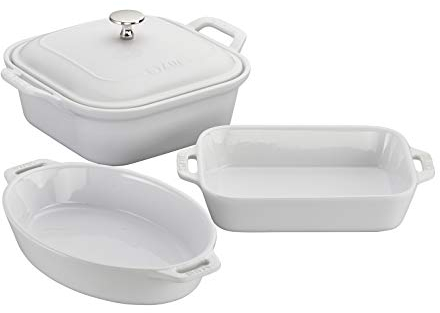 Staub Ceramics Auflaufform-Set, Weiß, 4-teilig