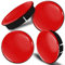 Biomar Labs® 4 x 60mm / 55mm Universal Silikon Nabenkappen Kappen Rot Felgendeckel Radkappen Radnabendeckel Nabendeckel Auto Tuning C 10