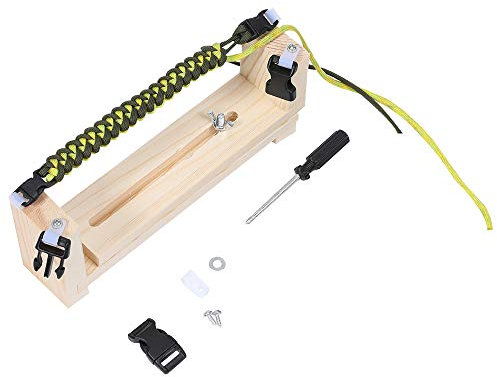 ACKEIVTO Adjustable Length Paracord Jig Bracelet Maker Wooden Frame-Paracord Braiding Weaving Craft Tool Kit, Wristband Maker