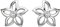 Jobo Damen Ohrstecker Blume 925 Sterling Silber 2 Zirkonia Ohrringe Silberohrringe