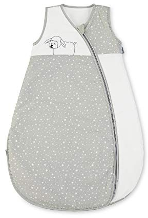 Sterntaler Sommer-Schlafsack Schaf Stanley für Kleinkinder, Reißverschluss, Größe: 90, Grau