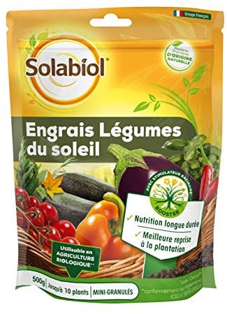 SOLABIOL Engrais Plantes Et Légumes du Soleil | 500g | Nutrition Longue Durée | Utilisable En Agriculture Biologique SOLEGY500