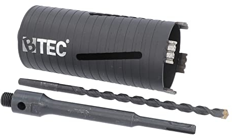 BTEC Premium Diamant Bohrkrone Beton Nutzlänge 180 mm, SDS-plus lang (200mm) Aufnahme und Zentrierbohrer 82 mm