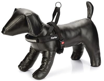 Karlie Art Sportiv Premium, Hundegeschirre, Nylon, Schwarz, 62-74x2,5 cm