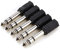 LEOU 5PCS 6.35mm (1/4 inch) Male to 3.5 mm (1/8 Inch) Female Stereo Audio Headphone Jack Adapters, Quarter inch to 3.5mm Adapter - Black