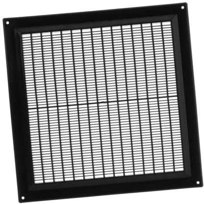 250x250mm Rejilla para Ventilación - Rejilla de Ventilación con Protección contra Insectos - Plástico ABS Negro