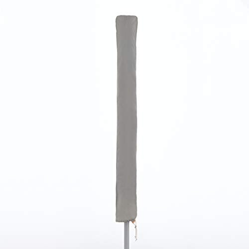 Doppler Housse de parasol de jardin basique pour parasol jusqu'à 250 cm - Pour une protection parfaite du parasol - Résistant aux intempéries - Gris clair