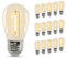 BESLAM S14 E27 Ampoules Filament LED, Ampoule Edison plastique Blanc Chaud 2200K 1W, équivalente 20W, pour remplacement d'ampoule de guirlande lumineuse extérieure étanche, 15 pièces