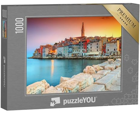 puzzleYOU: Puzzle 1000 Teile „Romantische Altstadt von Rovinj, Kroatien“ – aus der Puzzle-Kollektion Kroatien