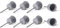 Novaliv 8X Stabkerzenhalter grau I Kerzenpick 7,1 x Ø 2,8 cm Kerzenstecker für Adventskranzdekoration I Kerzenspieß Kerzenleuchter I Dekoration Weihnachten