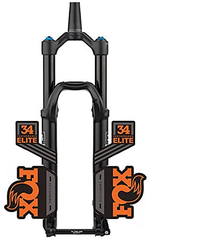 BINGYUAN Fahrrad Gabel Aufkleber f-o-x34 vordere Gabel Aufkleber Fahrrad Fahrrad f-o-x 34 körperaufkleber dekorativ wasserdicht (Color : Orange Gray)