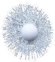 iSpchen Autoaufkleber Kreative 3D Golfball Aufkleber Personalisierte Emblem Sticker Autofenster Karosserie Stoßstangen Kratzaufkleber Dekoration Aufkleber Lustige Wandaufkleber