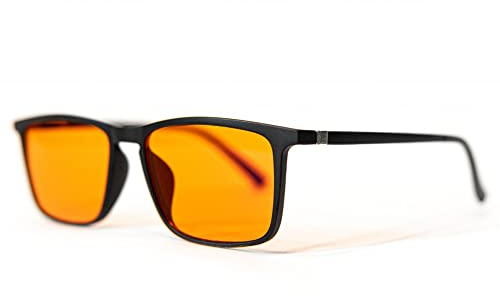 UVtech SLEEP-3R 100% Blaulichtfilter und Grünlichtfilter rote Brille Computerbrille PC Gaming Bluelight Filter Uv Blue Light Blocking Glasses Anti Damen Herren (Orange)