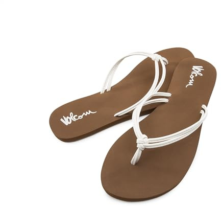 Volcom Damen Forever and Ever Zehentrenner Flipflop, Weiß-Neu, 40 EU