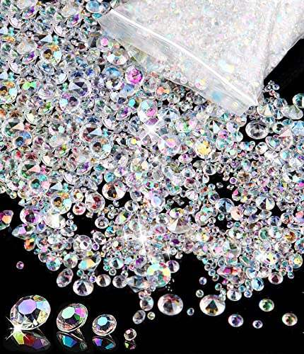 Mbsomnus Diamanten Deko 5000 Stück Acryl Diamanten Streudeko Hochzeit Kristall Deko Tischdeko Strass für Vase Füller Weihnachten Hochzeit Geburtstag Party (3mm;6mm;8mm;10mm)