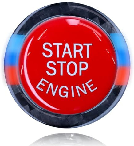 Sports Start Stop - Pulsante di avvio del motore, per BMW E90 E60 E70 3 5 X5 X6 Series (rosso)