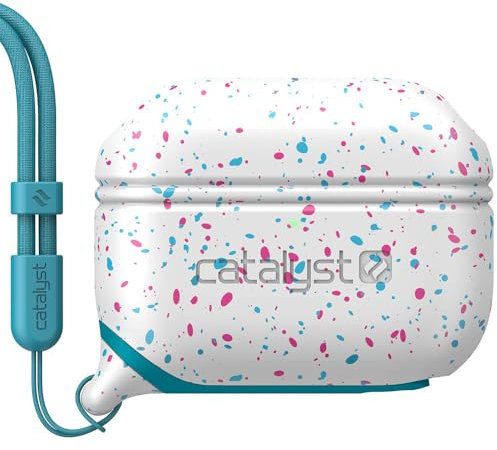 Catalyst Waterproof & Drop Proof Case for AirPods Pro (2nd Generation) Special Edition Compatible with Wireless Charging, Cover Soft Skin, with Carabiner (Funfetti)