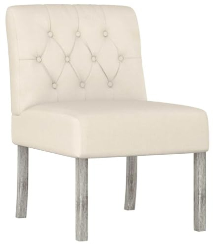 vidaXL Sessel ohne Armlehne Leinen mit Knopfheftung