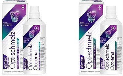 elmex Mundspülung Professional Opti-schmelz Versiegelung & Stärkung 400 ml – medizinische Zahnreinigung ohne Alkohol – versiegelt den Zahnschmelz zum Schutz vor Zahnschmelzabbau (Packung mit 2)
