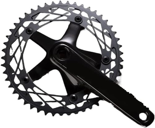 Mountainbike-Kurbelgarnitur,Fahrrad-Kurbelgarnitur Fahrradkurbel Fixed Gear Fahrradkurbel 49t Kurbelgarnitur Spurfeste Kurbel Fixie Fahrradteile Vierkantloch 165 mm BCD 144 mm Fahrradteile Fahrradkurb