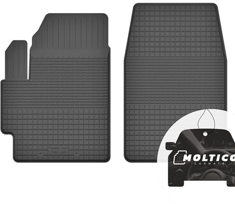 moto-MOLTICO Vorne Gummimatten Auto, 2-teiliges Set, Allwetter Gummi Fußmatten mit Rand, Antirutsch & Wasserfest Autoteppiche - passend für Mazda 2 II 2007-2014