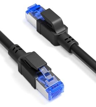Ercielook Cable LAN CAT8 de alta velocidad – 0,5 m cable de red para exteriores e interiores, 40 Gbps de extensión para router/gaming/módem