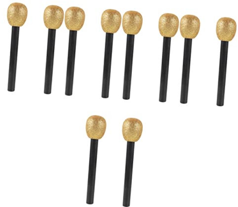 Toyvian Sets Glitter Boys and Girls Microphone Toy Fake Microphone Models for Dance Parties Pretend Play Toys Pcs