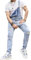 Oanviso Herren Overalls Strap Denim Latzhose Jumpsuit Jeanshose Cargo Jeans mit Hosenträger Retro Jumpsuit Lässiges Arbeitshose Streetwear Arbeitslatzhosen Blau Latzanzug Männer Jumpsuit A 01 XXL