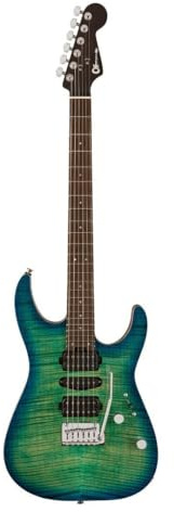 Charvel MJ DK24 Dinky HSH 2PT W Mahogany Caribbean Burst - E-Gitarre