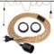Hanfseil Pendellampe Kit, E27 Lampenfassung Pendelleuchte mit Stecker Schalten, Vintage Lampenkabel Hängende Leuchte, DIY Einzelkopf Hängeleuchte Kabel Seil Vintage für Haus Küche Cafe Balkon Loft