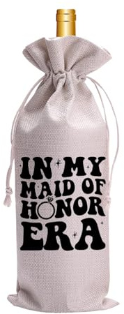 Geschenktasche für Braut/Ihn/Ihn/sie mit Aufschrift In My Maid Of Honor Era, Hochzeitsgeschenk, Verlobungsgeschenk, Weintasche