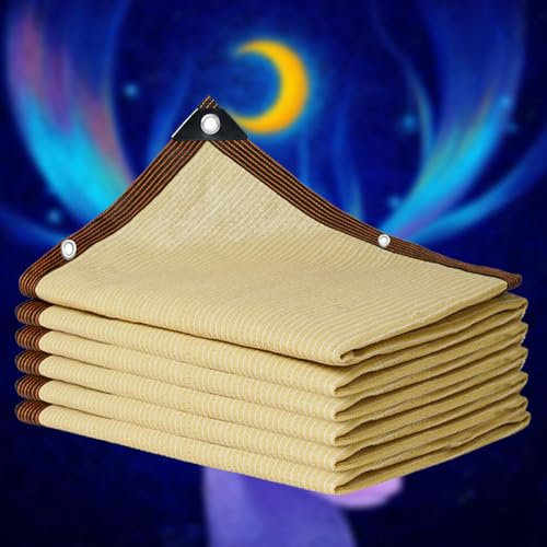 Voile d'ombrage 2x3 Ajourée Voile Dombrage Filet Protection Piscine Anti Feuilles Voile D Ombrage Filet Anti Chaleur Filet Anti Feuille Piscine Coupe Vent,Beige-3.0x3.0m