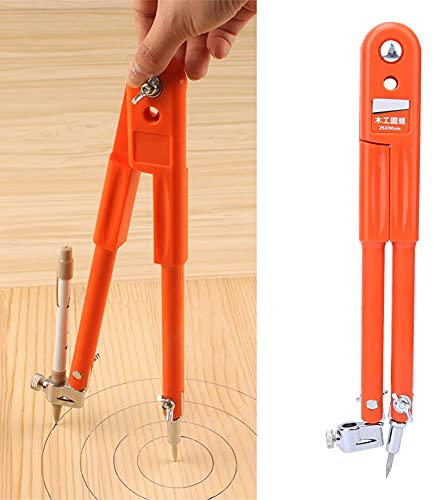 Compass Geometry Tool, Compass Drawing Tool with Pencil Holder Multi Function Woodworking Compass Circle Drawing Drawing Compass Drafting Compass, Carpenter Compass, Scribe Tool