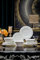 Service de table 12 pièces en porcelaine anglaise pour 4 personnes – Comprend des assiettes rondes et des bols à soupe, passe au micro-ondes et au lave-vaisselle, résistant aux éclats, idéal pour tous