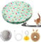 Katzenzubehör Katzenspiel Interaktiv 2 in 1 Spielmatte Katze Interaktiv Katzenspielzeugball mit LED Licht, Katzen Spielteppich Katzen Interaktives Spielzeug Katzenspielzeug Ball Elektrisch für Katzen