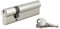 THIRARD - Cylindre de serrure double entrée SA UNIKEY (achetez-en plusieurs, ouvrez avec la même clé), 30x90mm, 3 clés, nickelé