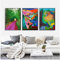 Leinwandbild, 50 x 70 cm, 3 Stück, ohne Rahmen, David Hockney, Landschaft, buntes Poster, Ankunft des Frühlings, Kunst, Leinwandmalerei, Wandbild für Wohnzimmer-Dekoration