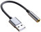 Uxsjakjsd USB to 3.5mm Jack Audio Adapter USB to Audio Jack Adapter Headset USB A to 3.5mm Female External Stereo Sound Card B