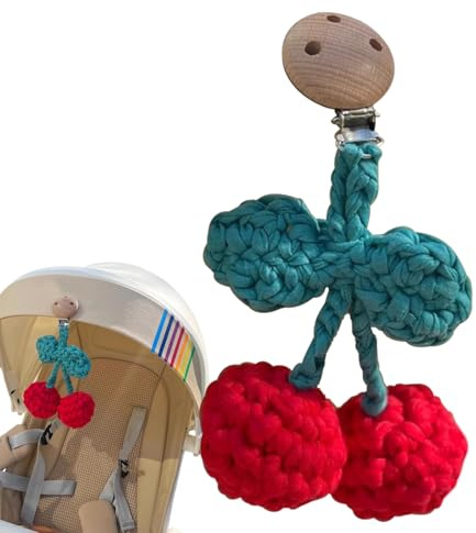 Hängende Krippe, Kinderwagen-Anhänger für – lustiges Kinderwagen-Aktivitätsspielzeug | farbenfroher Krippen-Anhänger, niedliches Kirsch-Ornament für, Mädchen