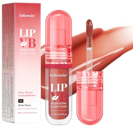Hydrating Lip Gloss Stain – Moisturising & Nourishing Lip Oil, Non-Sticky Long-Lasting Jelly Liquid Lipstick, Lip Tint & Glaze, Makeup Gift for Women (Colour, # 01)