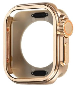 ZXZZNO Boîtier en plastique métallique pour Apple Watch 10 46mm 42MM, boîtier de protection en alliage d'aluminium, cadre de protection pare-chocs pour IWatch S10 46mm 42MM(Rose Gold,For Series 10 42m