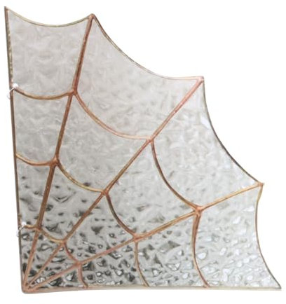 Adorno espeluznante para puerta de Halloween, esquina, telarañas escalofriantes, telarañas de Halloween, adornos para puerta, estilo de cristal, para colgar en la pared