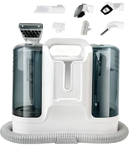 Nettoyeur de Taches, Lave-Tapis portatif 450W, attaquant Les Taches de canapé avec tête de Brosse pour la Maison, Les Tapis, Les sièges de Voiture et Les canapés