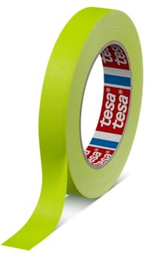 tesa 4671 Klebeband Neon Tape UV-Tape (1 Rolle, neon gelb, 25 Meter | 19mm)