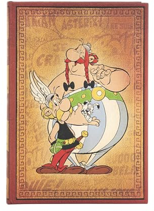 Asterix & Obelix (The Adventures of Asterix) Midi Unlined Hardback Journal (Elastic Band Closure)